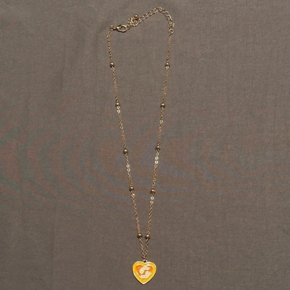SHEIN Yellow & Orange Cancer Zodiac Gold Necklace